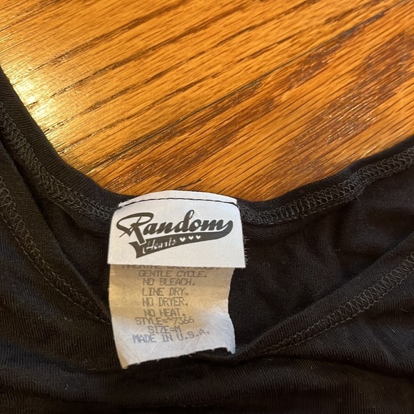 Random Hearts Girl’s Black Cold Shoulder Silver Stud Tee Size M - Picture 4 of 6